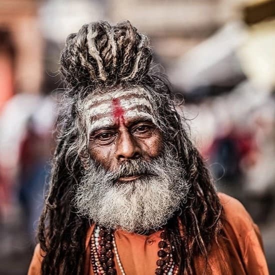 Man with face paint