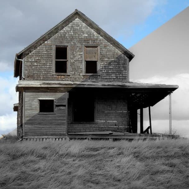 House in the middle of nowhere.