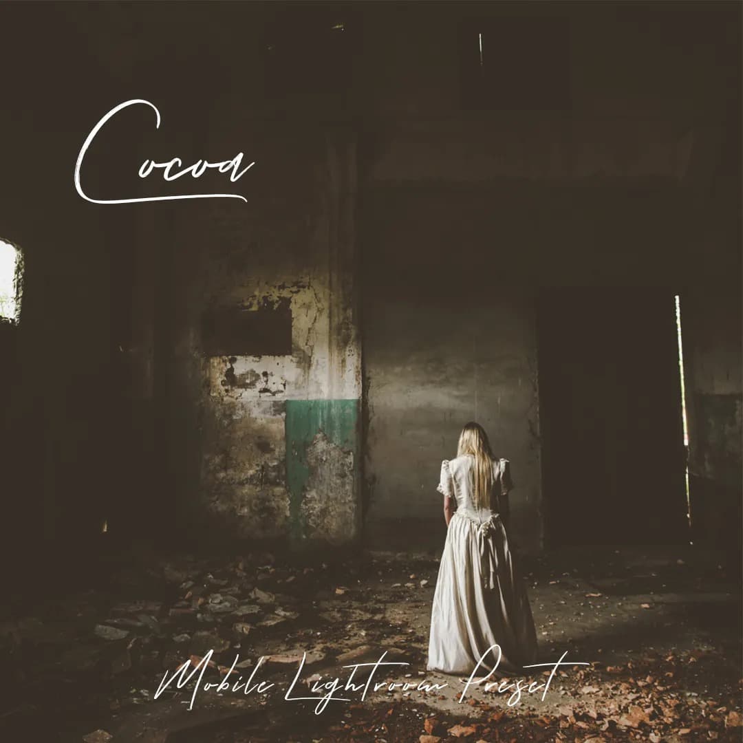 Woman standing in abandoned building.