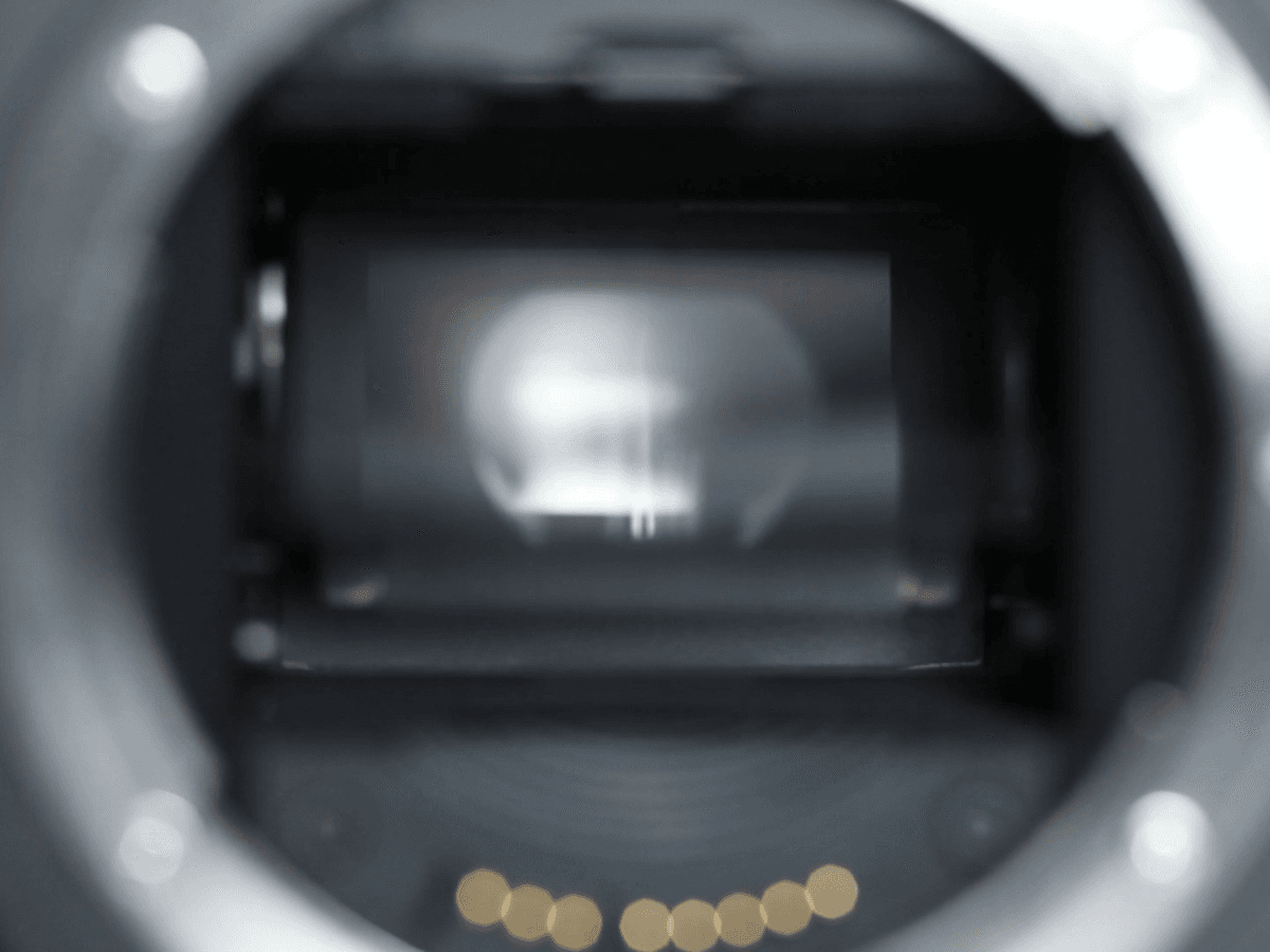 Shutter on a camera.