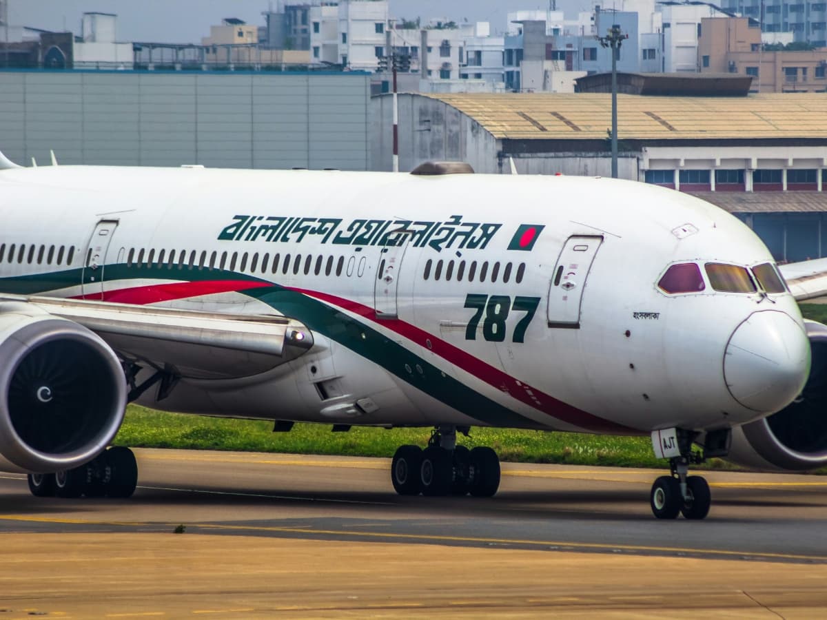 Commercial photo of an airplane on the runway.