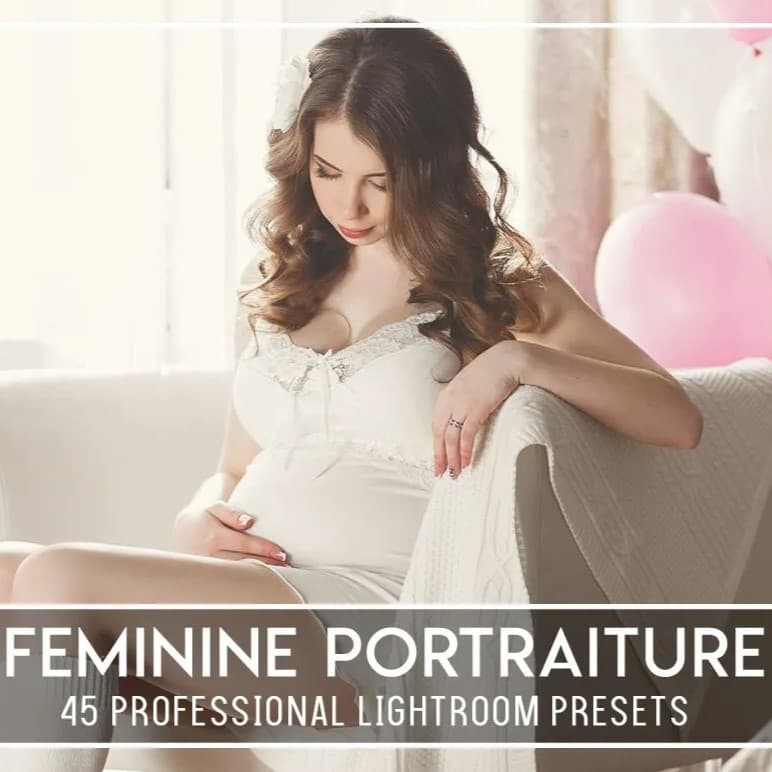 Pregnant woman on sofa.