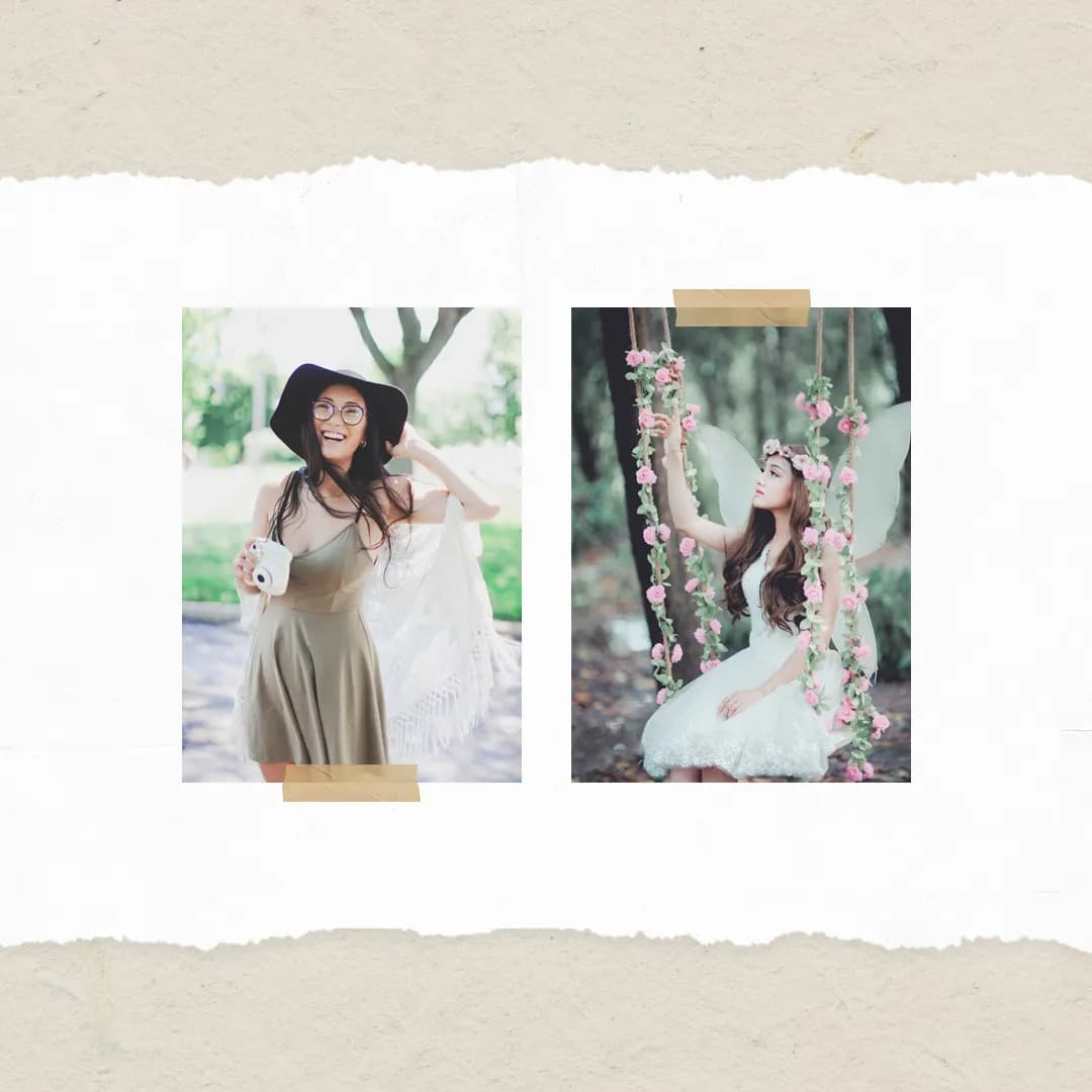 Two images of women side by side.