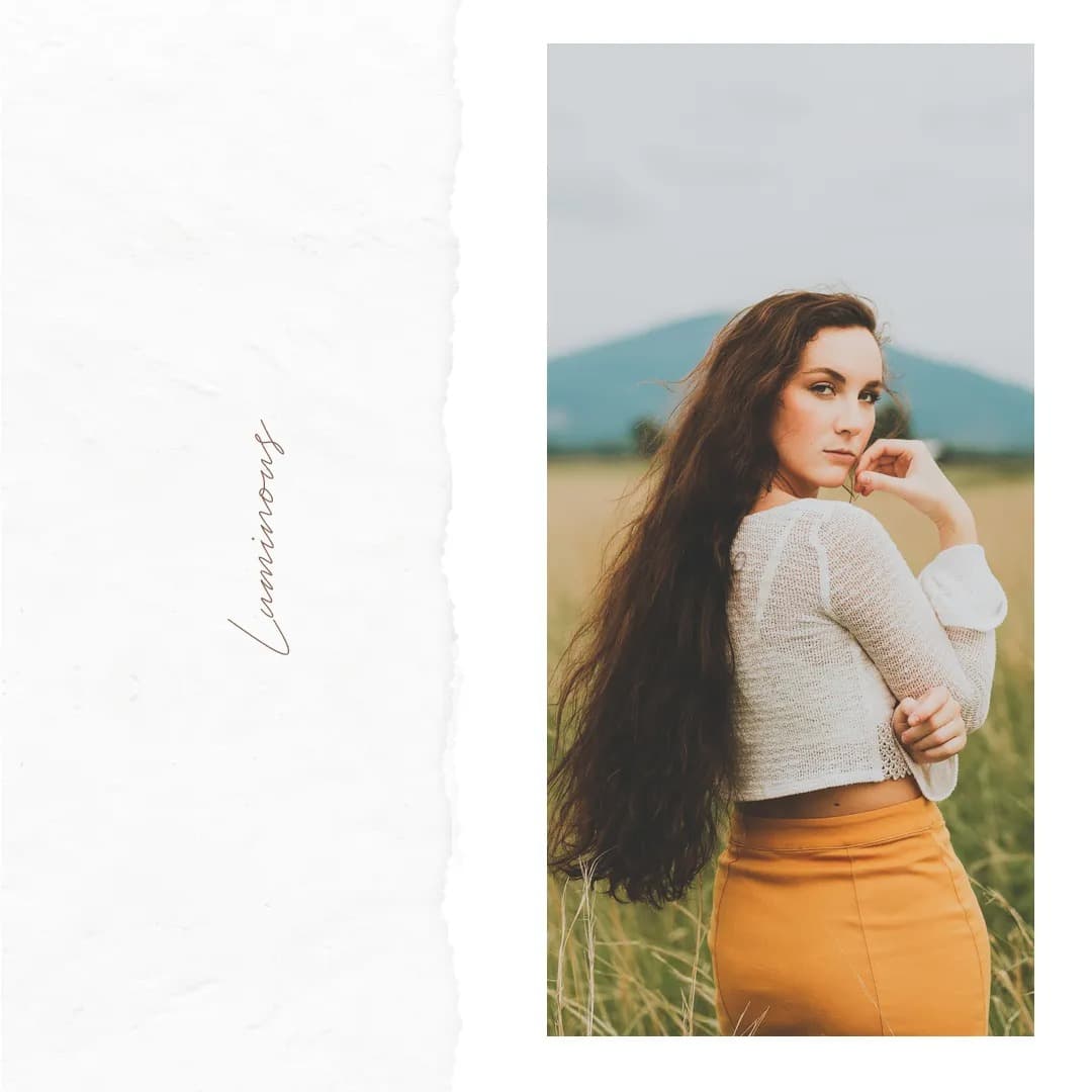 Woman looking backwards.