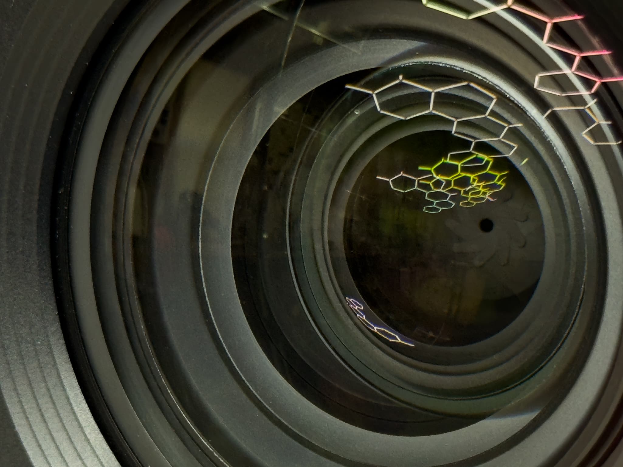 Looking down the barrel at a fixed focal length of the Nikon Z 24-120mm f/4 S at the constant fully restricted f/22 limit