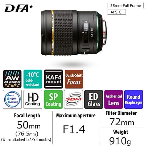 Variant image 0 of Pentax HD Pentax-D FA* 50mm F1.4 SDM AW