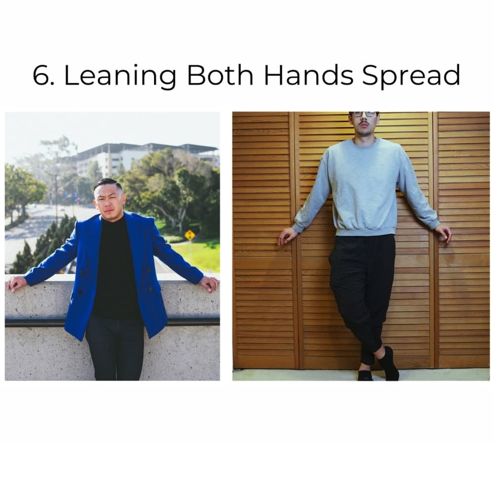 Screenshot of male posing guide