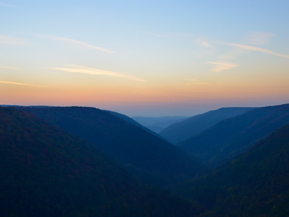 Landscape photo of mountains during twilight.