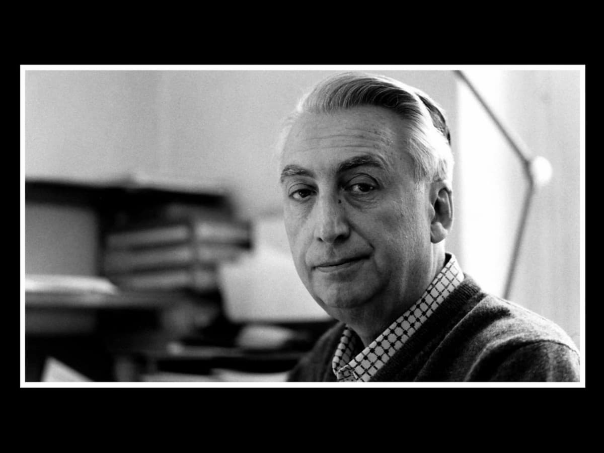 Roland Barthes in his office.