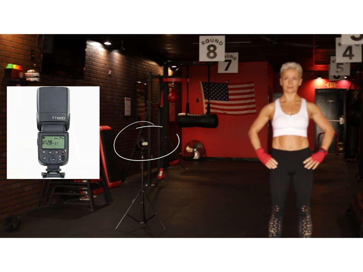 Using speedlight for fitness photography.