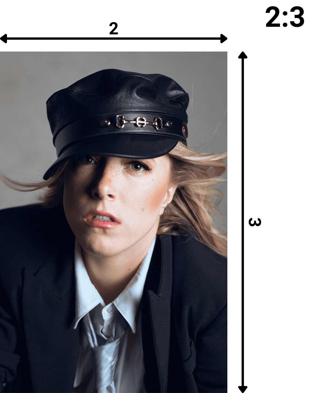 2:3 aspect ratio for headshots Example headshot of a girl with a 2:3 aspect ratio.