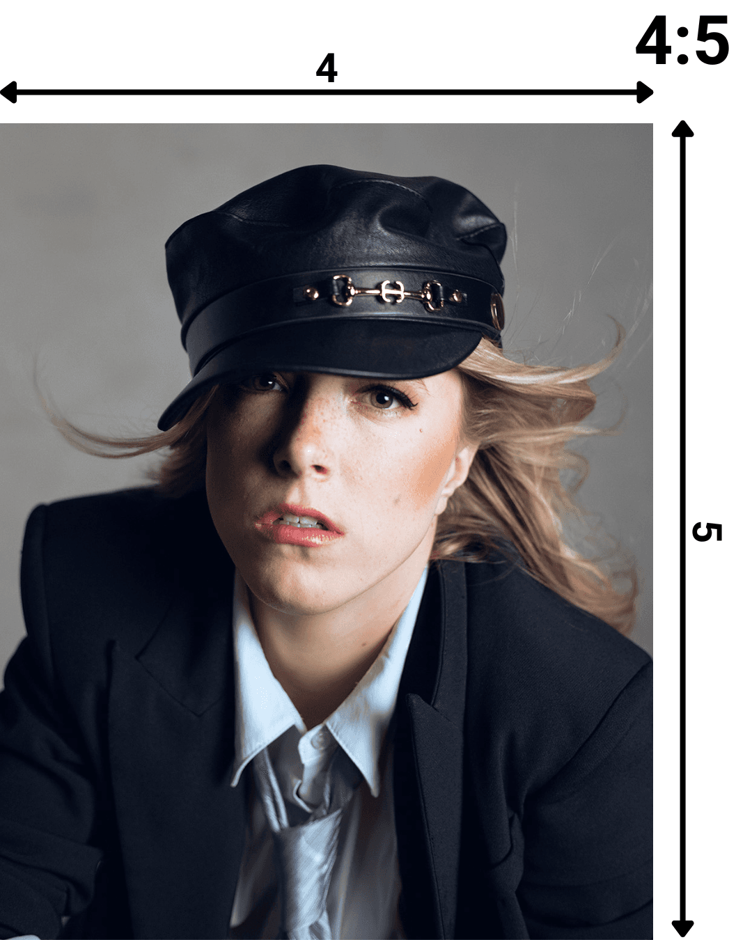 4:5 aspect ratio for headshots Example headshot of a girl with a 4:5 aspect ratio.