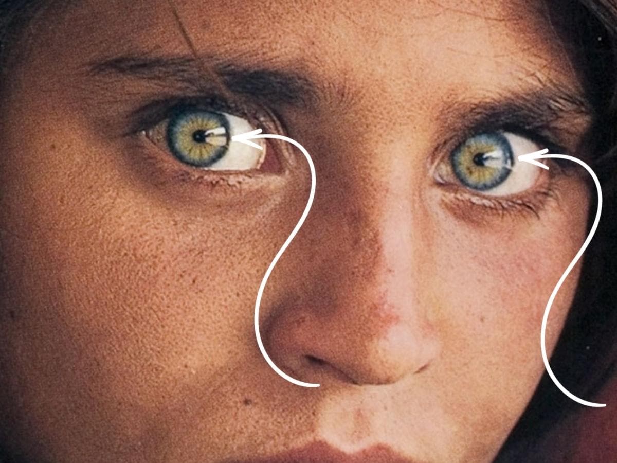 Afghan Girl catchlights Afghan girl catchlights.