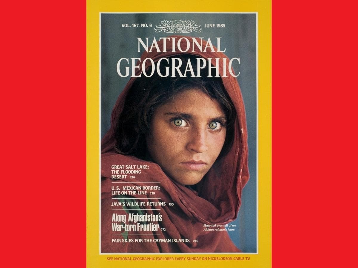 Afghan Girl National Geographic cover Afghan girl on the National Geographic cover.