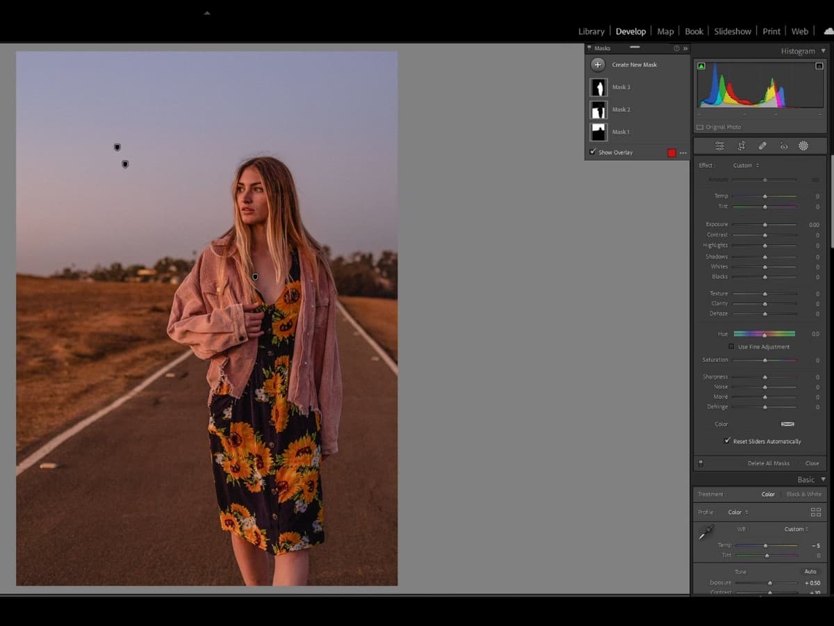 Color grading to enhance leading lines Color grading in Lightroom to enhance leading lines.
