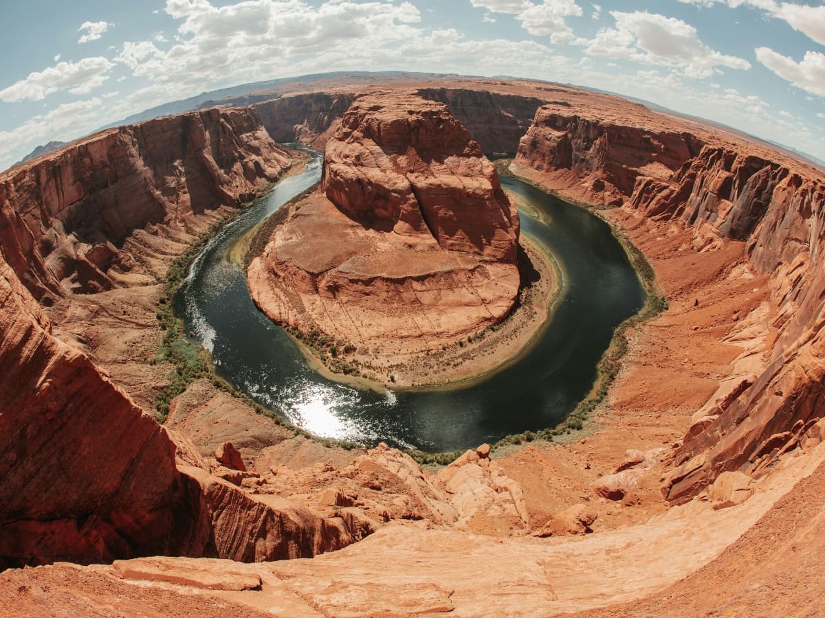 Fisheye lens image Canyon taken with a fisheye lens.