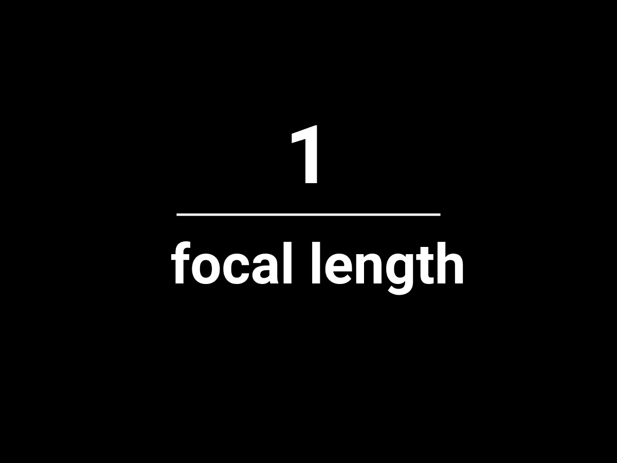 Focal length rule Graphic of the focal length rule.