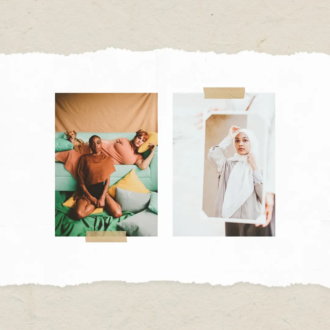 Two image of women.