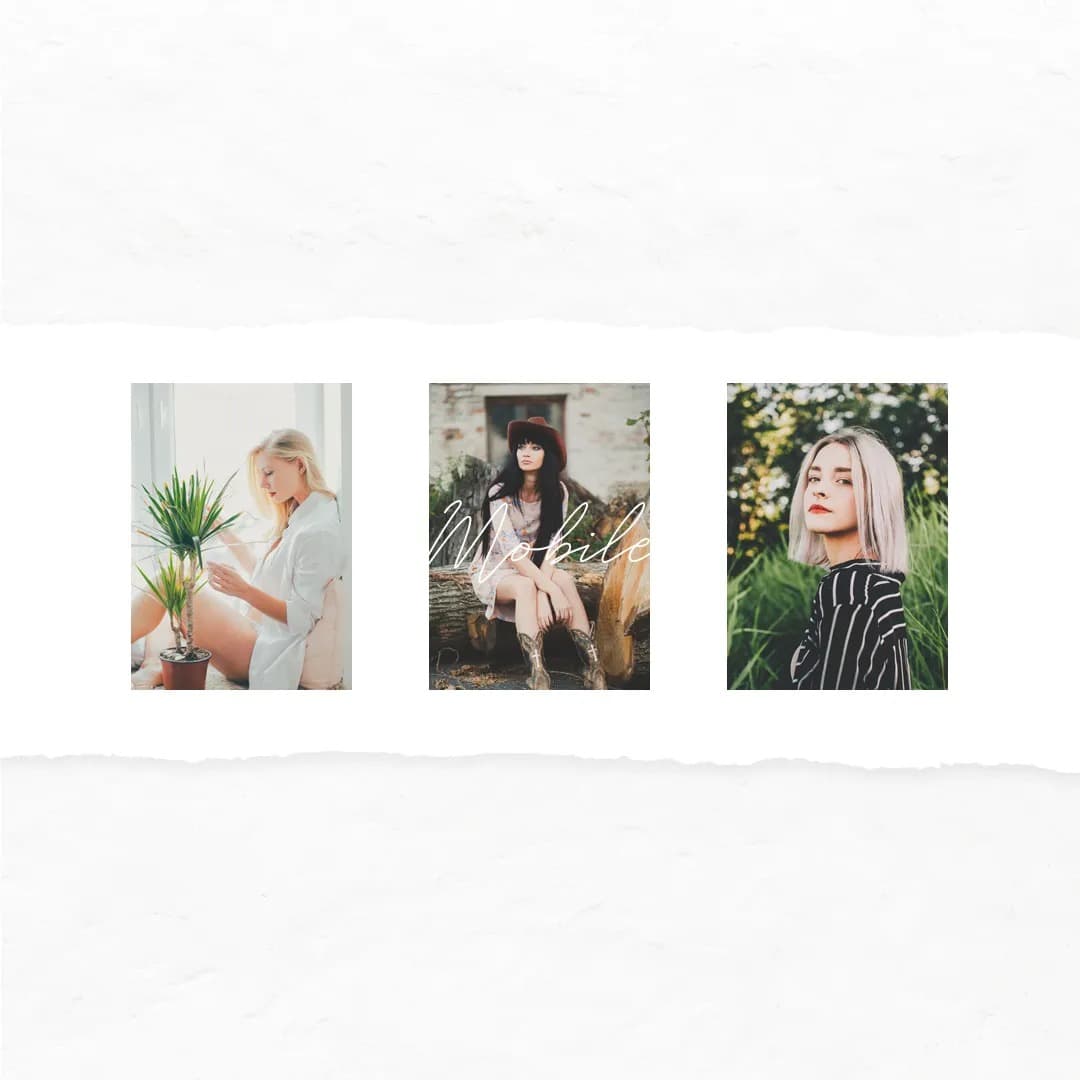 Three photos of women side by side.