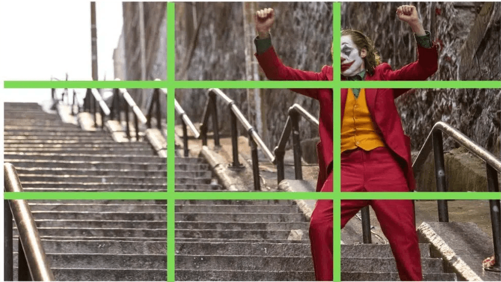 Joker (2019) using rule of thirds Scene from Joker movie using rule of thirds.