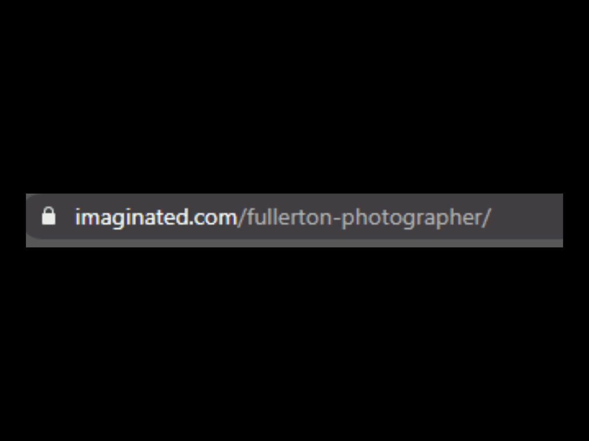 Keyword in URL Screenshot of target keyword in URL.