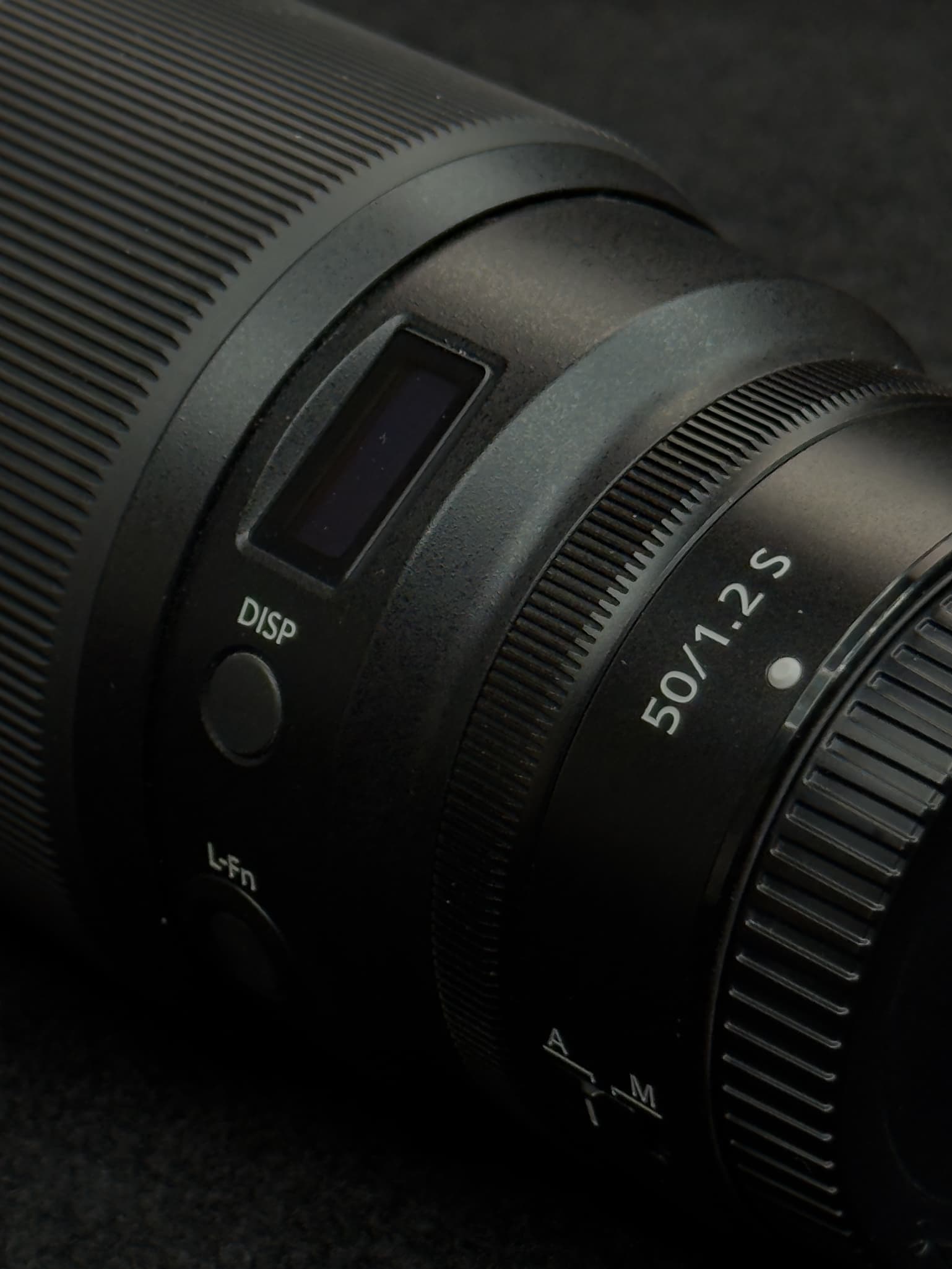 Metal lens mount base of Nikon Z 50mm f/1.2 S