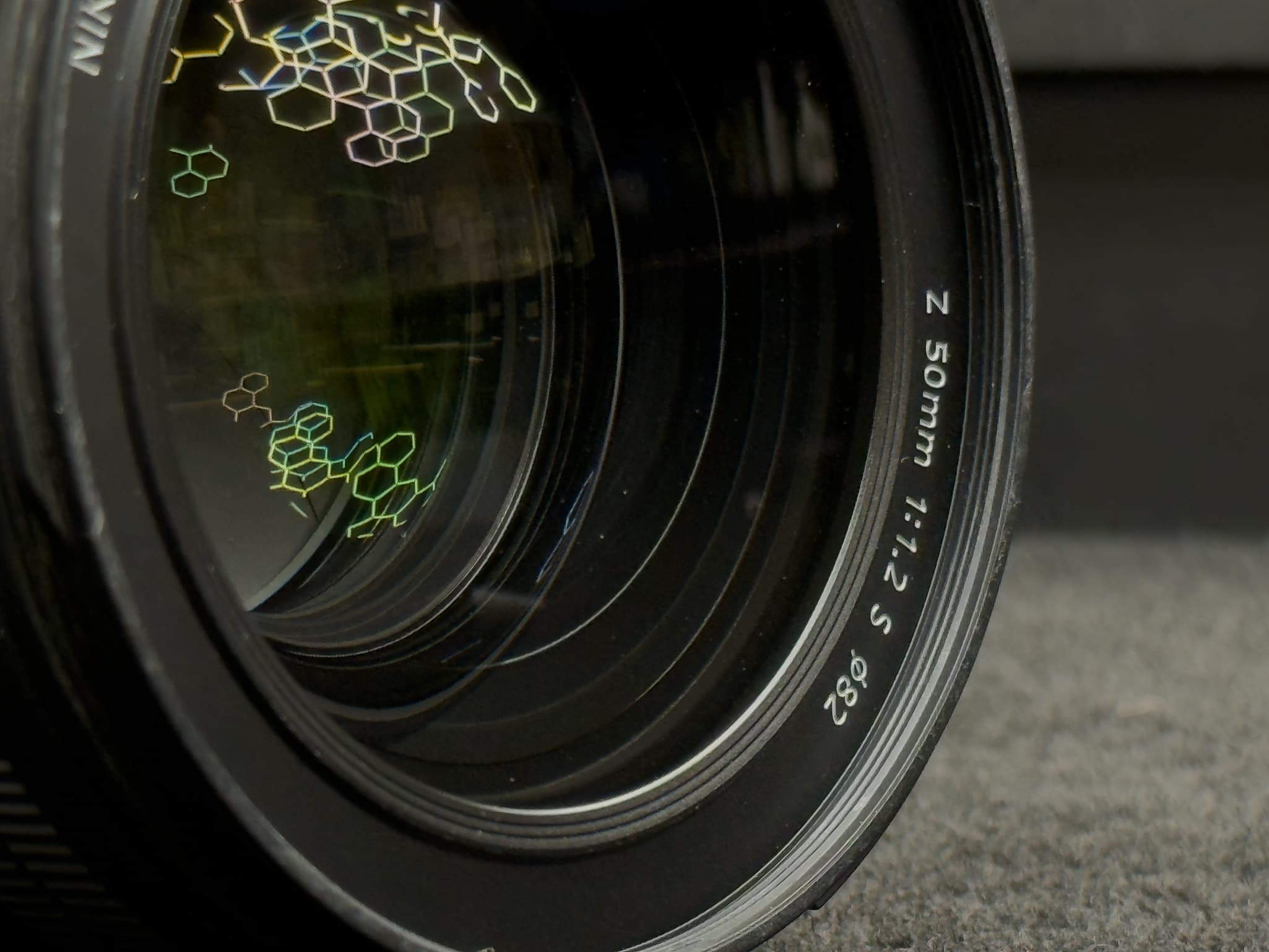 Front glass element of Nikon Z 50mm f/1.2 S