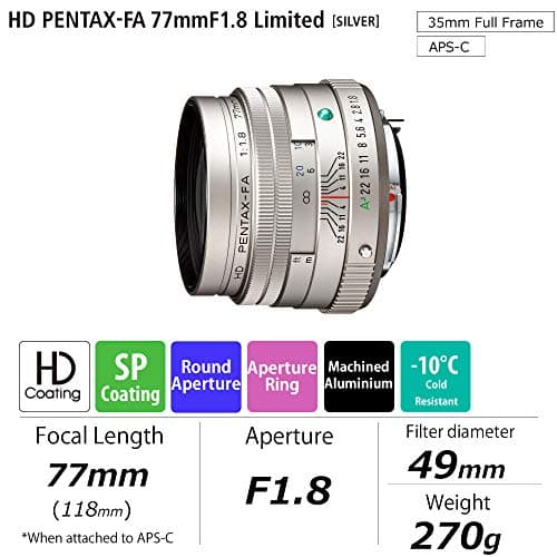 Variant image 0 of Pentax HD FA 77mm F1.8 Limited