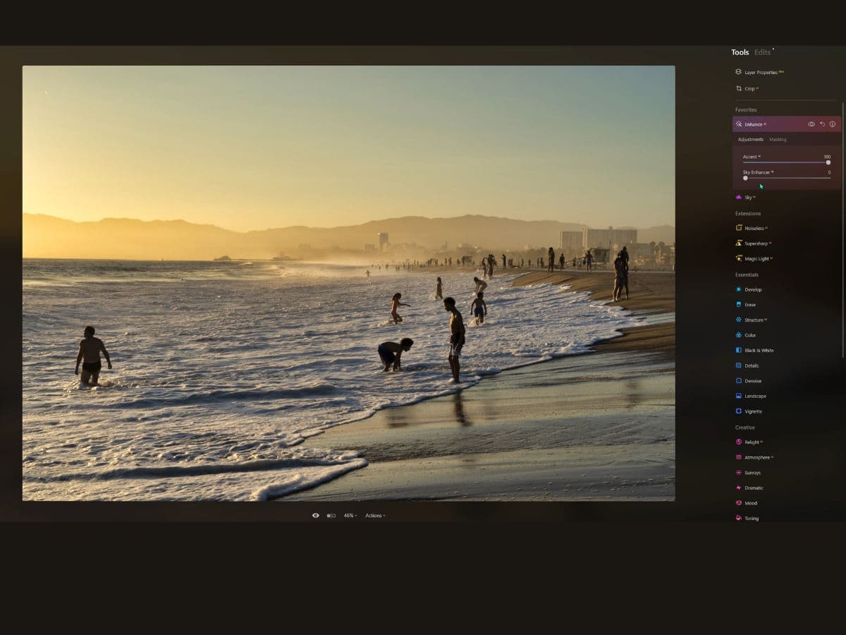 After Enhancer AI Luminar Neo after Enhancer AI edits.