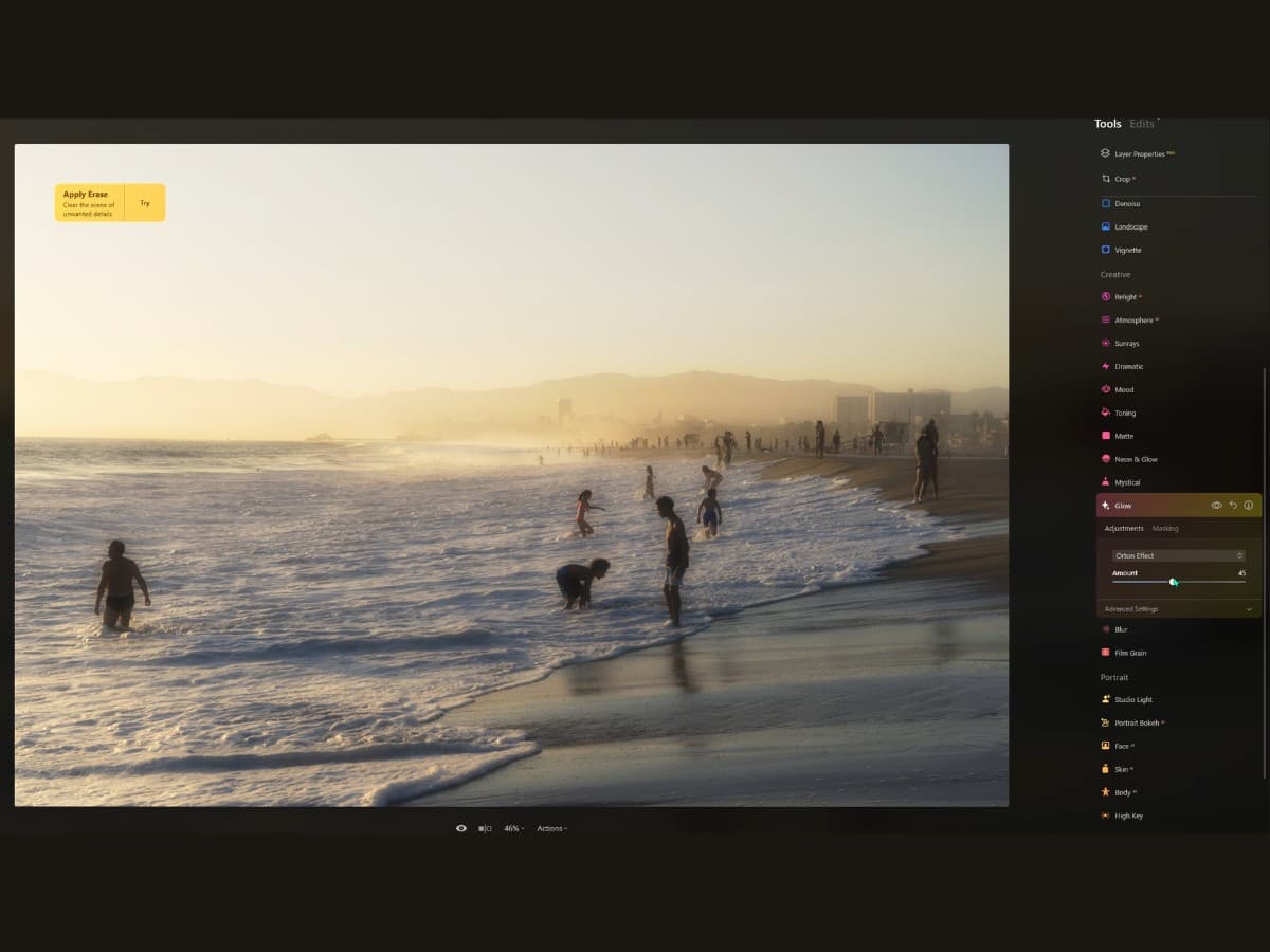 Luminar Neo glow tool Luminar Neo glow tool.