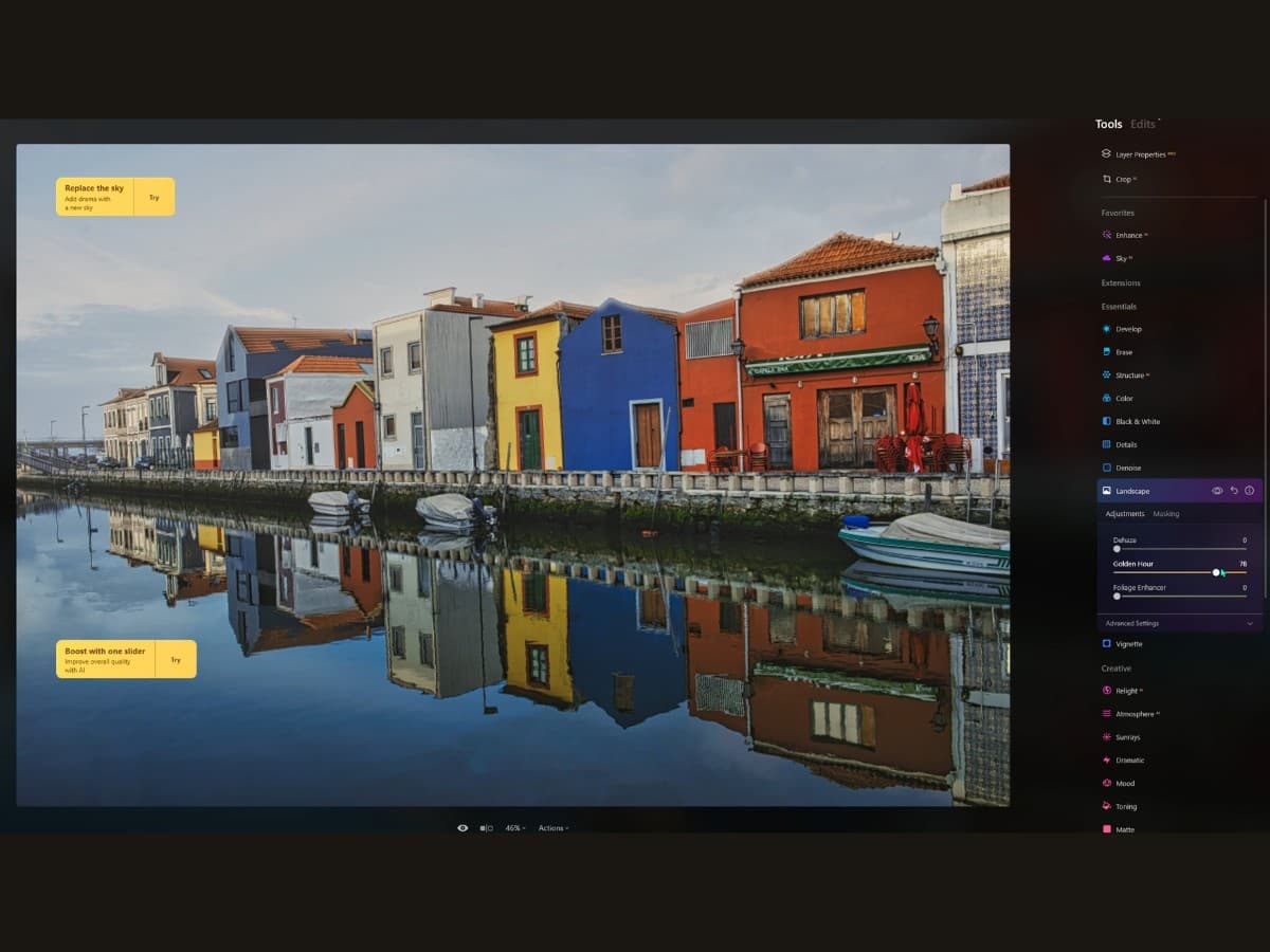 Luminar Neo landscape tool Luminar Neo landscape tool.