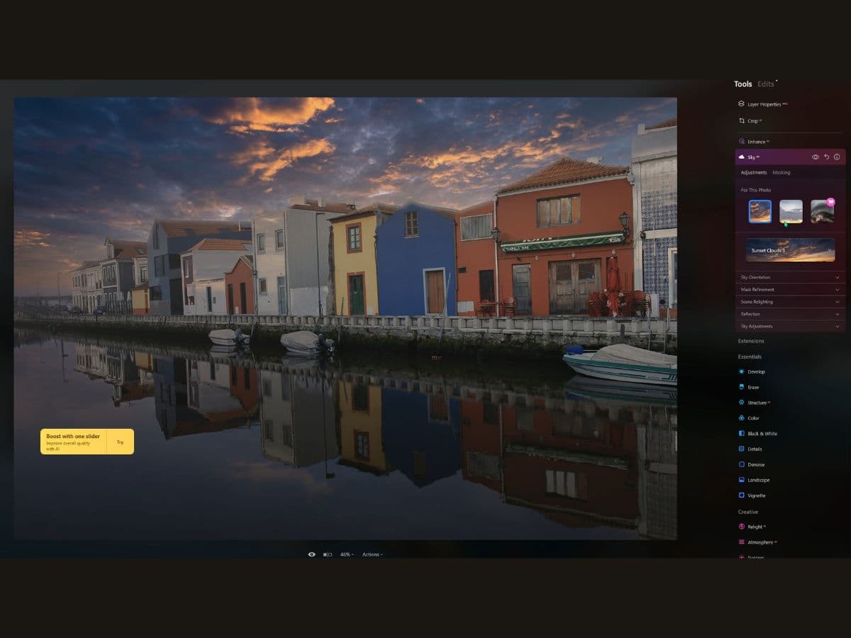 After Sky AI Luminar Neo after Sky AI edits.