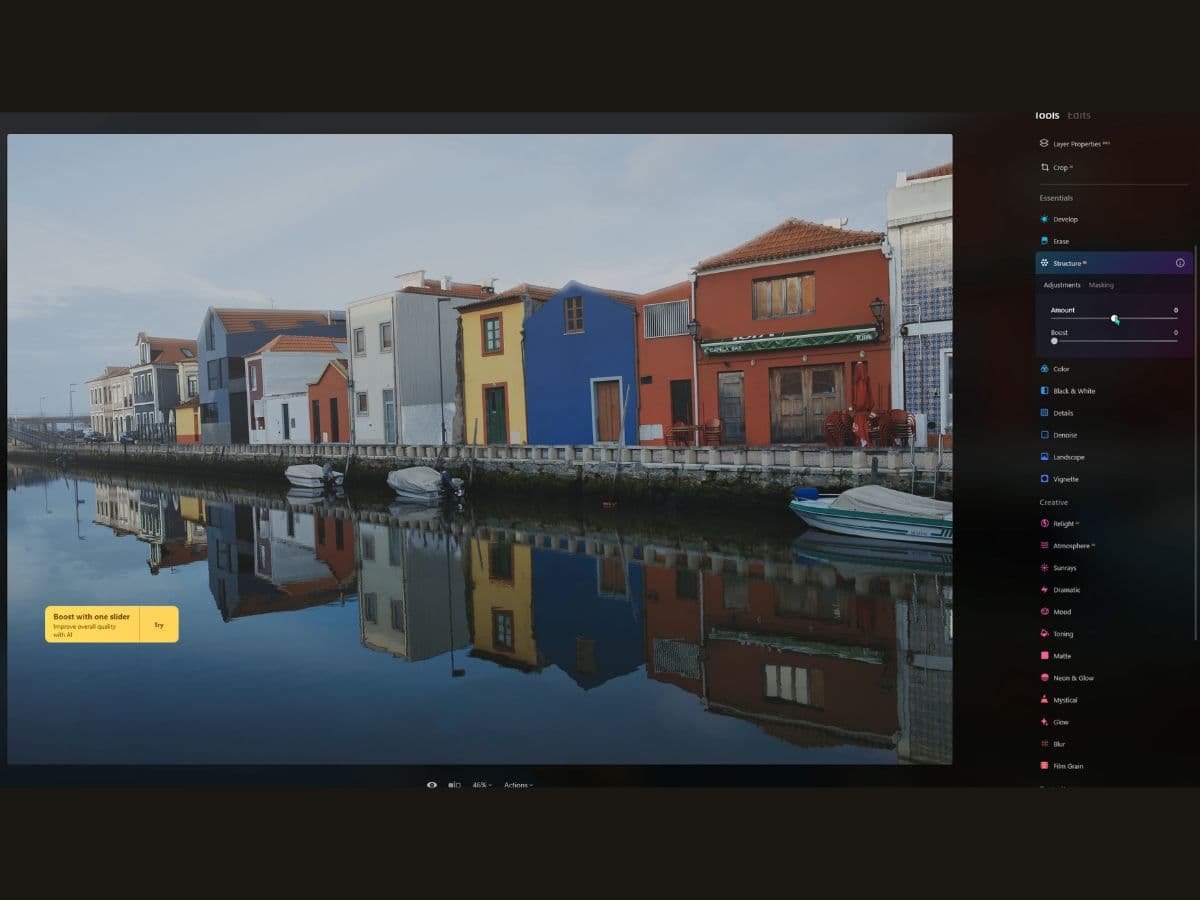 Before Structure AI Luminar Neo before Structure AI edits.