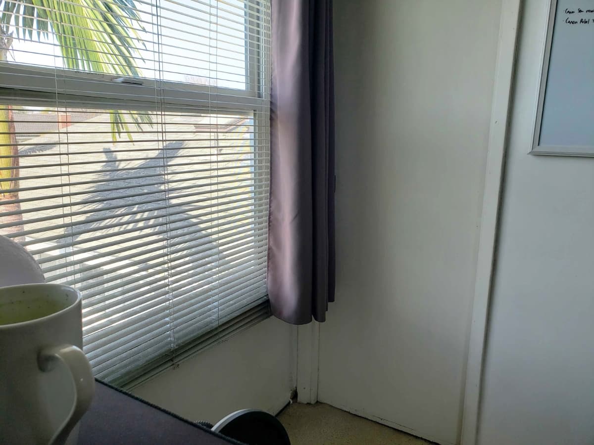 Natural ambient light from sun on walls Room with natural ambient light from sun.