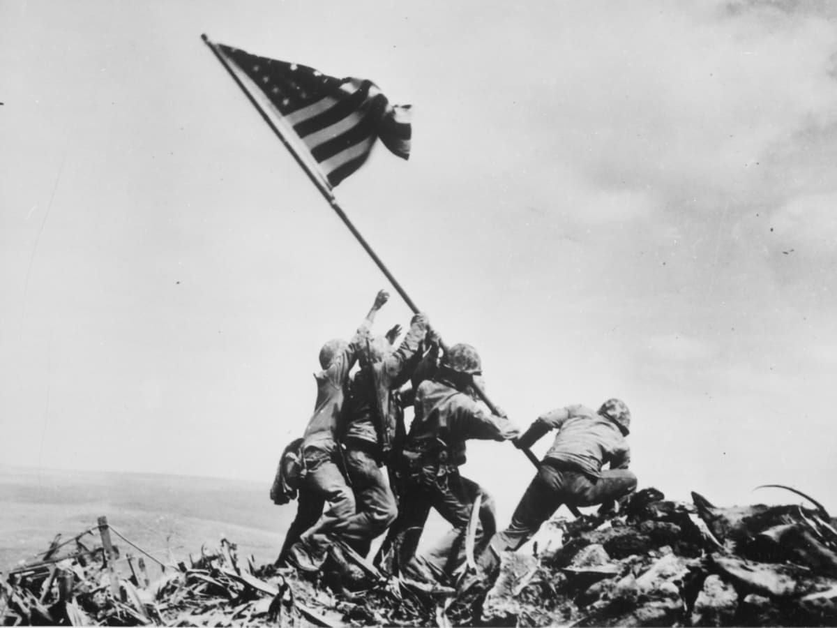 Joe Rosenthal’s Raising the Flag on Iwo Jima Joe Rosenthal’s Raising the Flag on Iwo Jima.