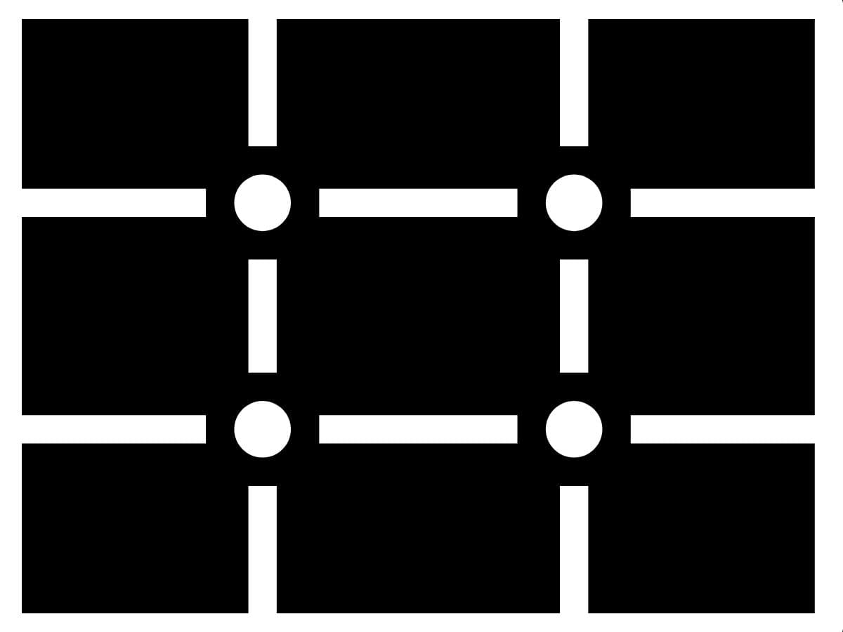 Rule of thirds intersection points Graphic of focal points creating rule of thirds grid lines.