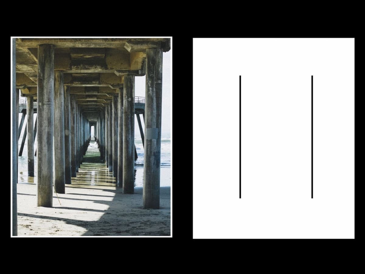 Straight leading lines Straight leading lines with the pier.