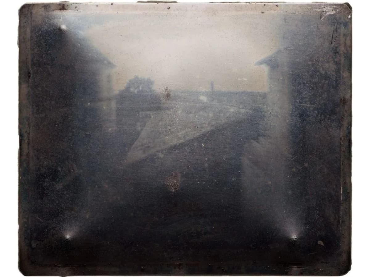 View from the Window at Le Gras by Joseph Nicéphore Niépce View from the Window at Le Gras by Joseph Nicéphore Niépce.